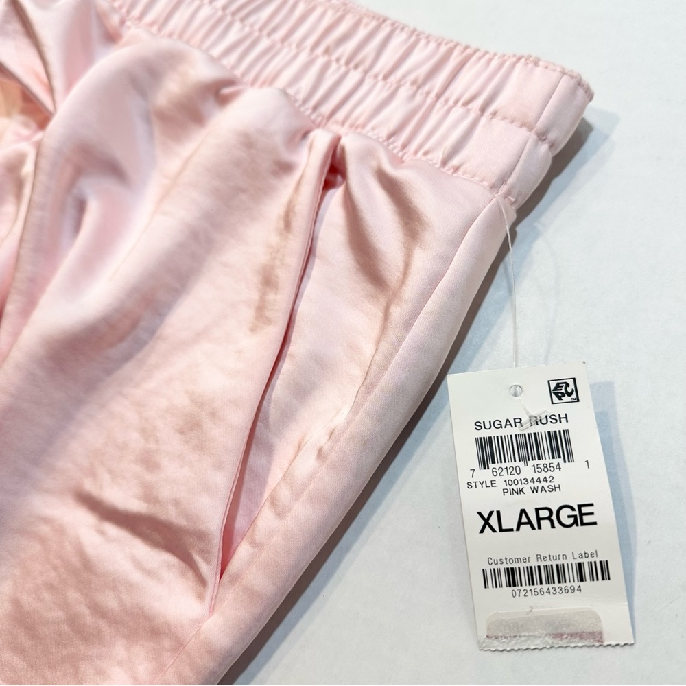 INC Pink Satin Jogger Pants Cargo Pockets, New w/ Tags, Size XL - Picture 4 of 15